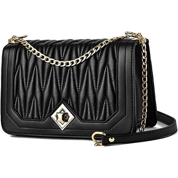 Crossbody Bags for Women Small Handbags PU Leather Shoulder Bag Ladies Purse Evening Bag Quilted Satchels with Chain Strap