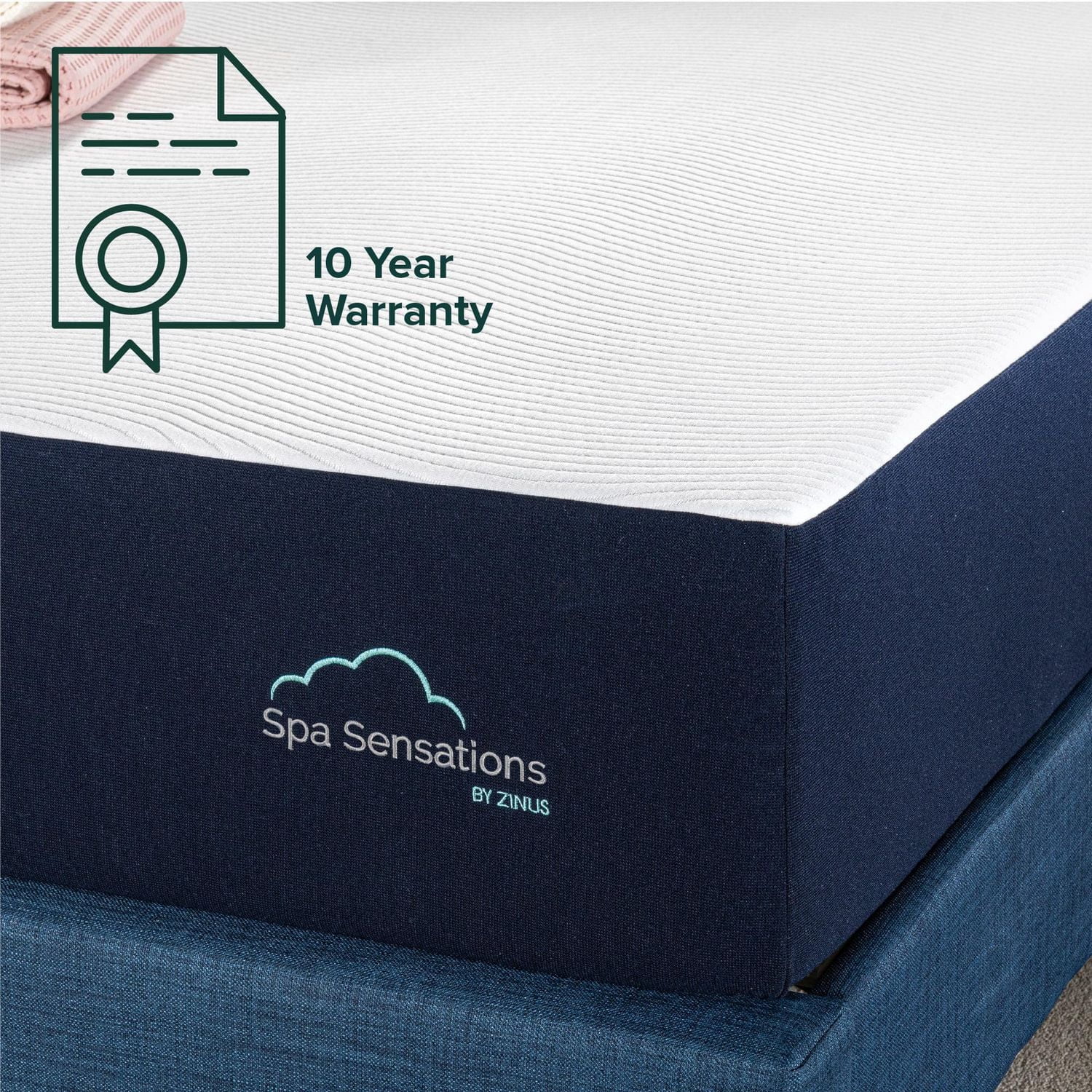 Zinus Matelas Spa Sensations Cloud en mousse mémoire de 10 pouces, très grand, adulte, universel