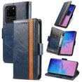 thumbnail image 1 of Case for Samsung Galaxy S20 Ultra 5G Cover Leather Wallet Folio Case Book Design Flip Magnetic Closure - Blue, 1 of 5
