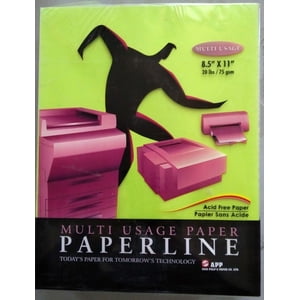 Colour Multi Usage Paper, 20 lbs, 8.5" x 11", Cyber HP Green
