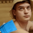 thumbnail image 4 of Coarse Green Sauna Towel, Polyester Cotton, Durable, Good Water Absorption, with Massage Effect, 4 of 5