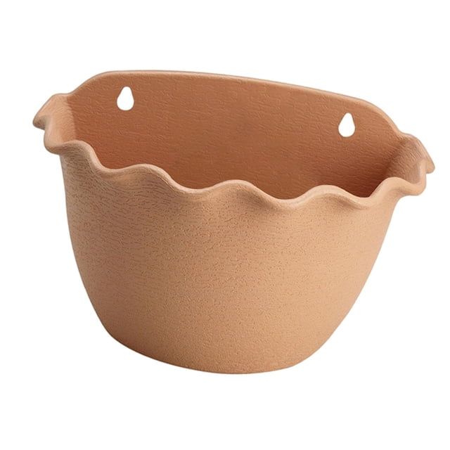 Maytalsory Wall Hanging Flower Pot Wall Planter Bucket for Railing Indoor Outdoor Fence Brown Brown