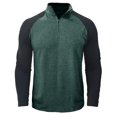 thumbnail image 1 of Yuyuzo Men Gym Tops Tees Workout Shirts 1/3 Zipper Neck Long Sleeve Solid Color Patchwork Pullover Golf Blouse, 1 of 7