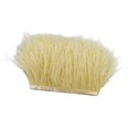 thumbnail image 3 of serony 1 Yard Dyed Ostrich Feather Fringe Trim Ribbon Embellishment Beige, 3 of 5