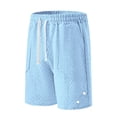 thumbnail image 3 of Amzcrzy Mens Shorts Cargo Shorts for Men Shorts for Men Man Solid-Color Casual Large-Pocket Button Drawstring Elastic-Waist Shorts Cargo Pants Half Shorts Pants Mens Cargo Shorts Mens Shorts Casual, 3 of 7