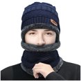 thumbnail image 1 of Winter Thermal Plush Hat Scarf Woolen Cap Cycling Windproof Cap Two-piece Suit, 1 of 1