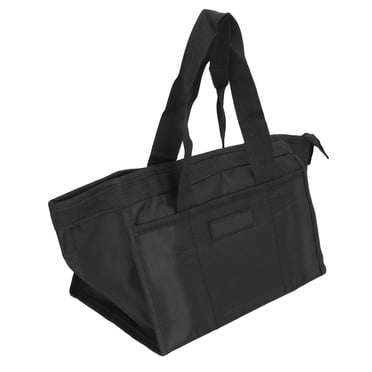 Grand Sac de Rangement pour Outils en Tissu Oxford Noir à Grand Ouverture pour Électricien Réparateur