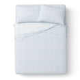 thumbnail image 4 of Mainstays Kids Microfiber Bed Sheet Set, Queen, Aqua Stripe, 4 Pieces, 4 of 8