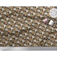 thumbnail image 2 of Soimoi Brown Cotton Duck Fabric Circle & Triangle Geometric Decor Fabric Printed Yard 42 Inch Wide, 2 of 3
