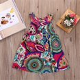 thumbnail image 2 of MesaSe Petites Filles Bohème Robe d'Été Enfants Sans Manches Floral A-Ligne Robe de Soleil, 2 of 6