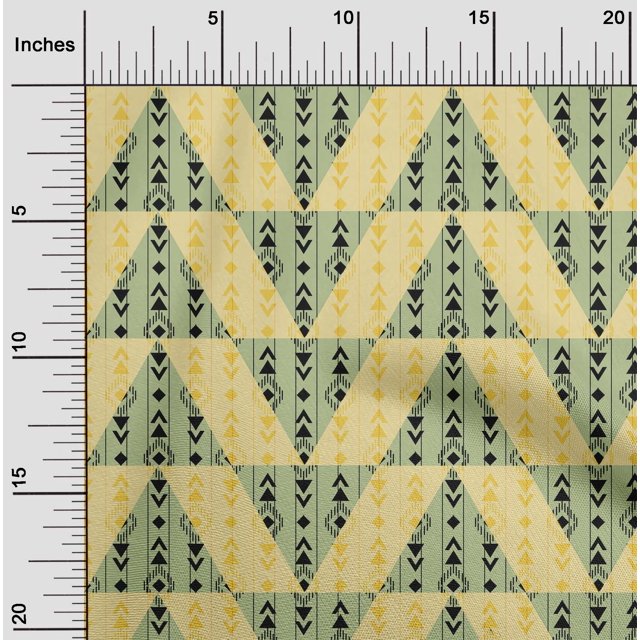 oneOone Cotton Flex Fabric Stripe|Diamond & Triangle Geometric Print Fabric By Yard 40 Inch Wide