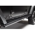 thumbnail image 4 of Fab Fours JK07-G1250-1 Rocker Panel Guard Rock Slider Flat; Painted; Black; Steel, 4 of 4
