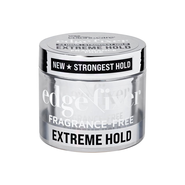 KISS Colors & Care Edge Fixer Gel Maximum Hold for Textured Hair Type, Fragment Free, 3.38 fl. oz.