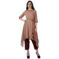 thumbnail image 1 of Moomaya Ensemble Tunique Indienne Haut et Pantalon Manches 3/4 Imprimé Kurta Kurti de Designer pour Femmes, 1 of 6