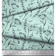thumbnail image 3 of Soimoi Green Moss Georgette Fabric Flower Leaves Print Fabric by the Yard 44 Inch Wide, 3 of 3