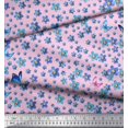 thumbnail image 3 of Soimoi polyester Crepe Fabric Butterfly & Flower Floral Print Fabric by Yard 52 Inch Wide, 3 of 3