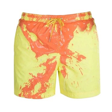 KAWELL Children's Color Changing Shorts, Boys'Fun Sports Quick-Drying Temperature-Sensitive Color-Changing Swimming Trunks