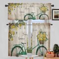 thumbnail image 1 of Innerwin Short Curtain Light Filtering Half Kitchen Curtains Rod Pocket Modern Window Drapes Decor Decorative Tier Simple Letters Printed Style S 2pc: 27.5x45in, 1 of 1