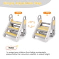 thumbnail image 2 of Collapsible 3-Step Kids Step Stool with Safety Handles – Adjustable, Non-Slip Cooking Assistant Tower for Toddlers –  Converts to 2 or 3 Steps – USA Yellow HDPE (Model: LZW2023-601), 2 of 8