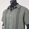 thumbnail image 4 of BOBOGOJP Chemise Boutonnée Homme Coupe Décontractée Mi-Lourde Manches Longues, Gris TTG, 4 of 5