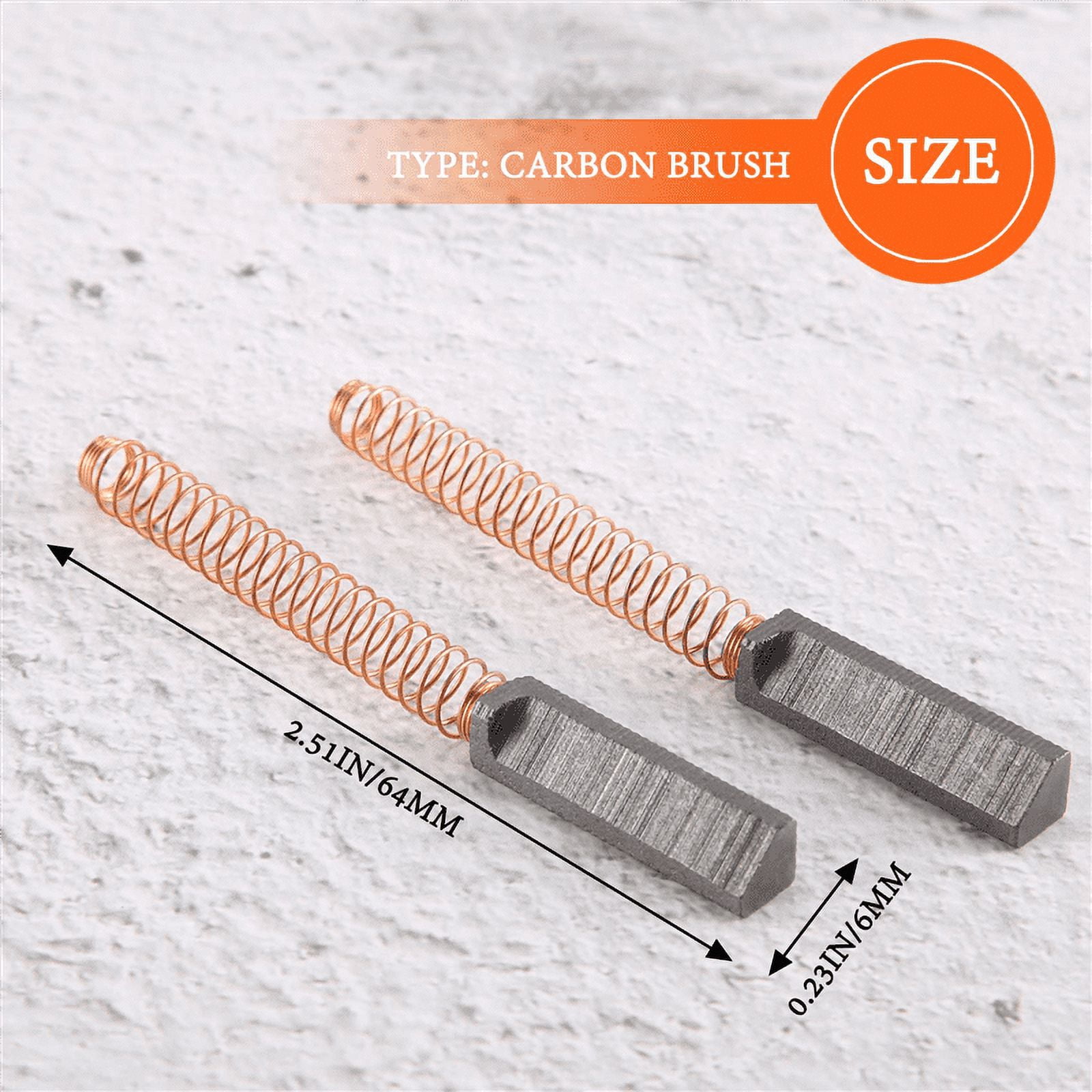 W10380496 Stand Mixer Carbon Motor Brush for Whirlpool & KitchenAid Mixers Motor Brush New AP5178083,PS3495098,6 Pack,6 x Carbon brush,Black
