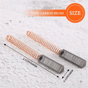 W10380496 Brosse de moteur à mélangeur de carbone pour tourbillon & KitchenAid Brosse à moteur pour mélangeurs Nouveau AP5178083,PS3495098,6 Faites votre valise,6 x Brosse en carbone, Noir