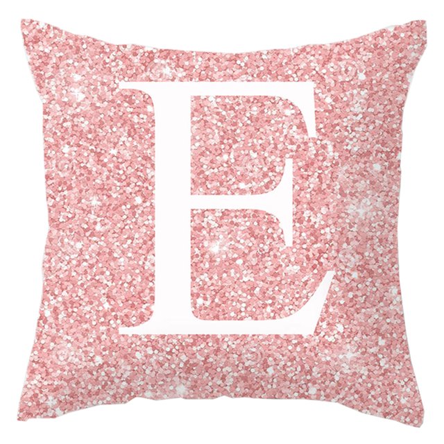 Housse de Coussin Lettre Décorative Alphabet pour la Maison