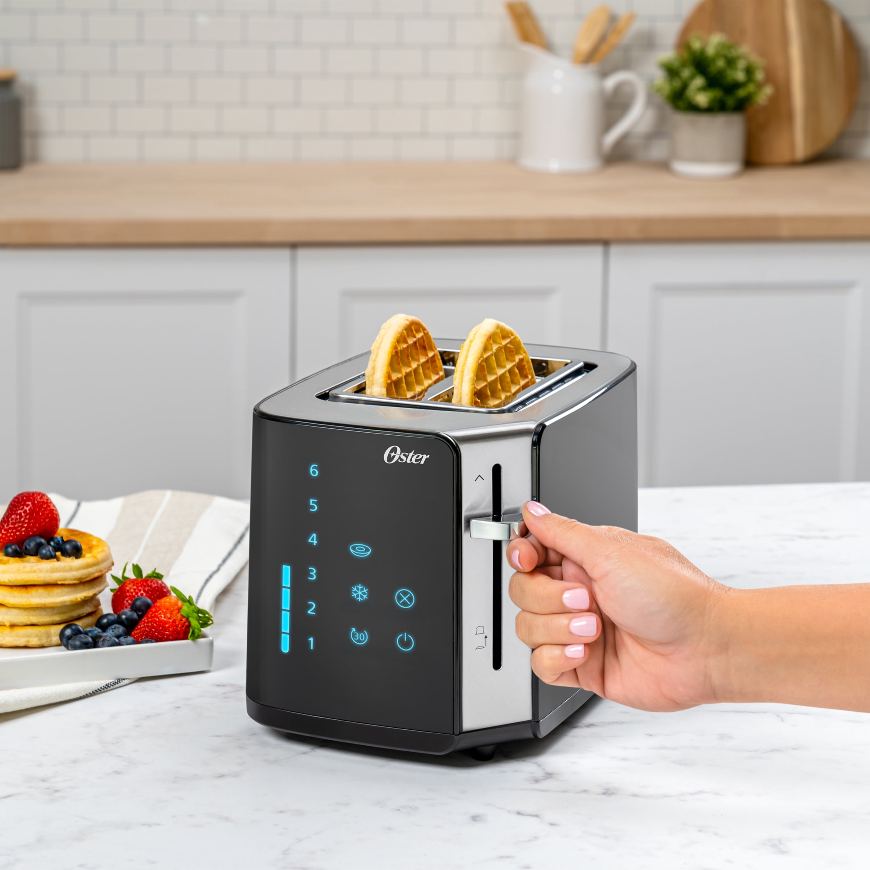 Grille-pain à écran tactile 2 fentes Oster avec commandes numériques