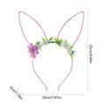 thumbnail image 3 of Rabbits Ear Headband Decoration Amusement Headband Rabbits Ear Easter Decoration Rabbits Ear Simulation Flower Hair Hoop Headband Decoration, 3 of 6