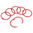 thumbnail image 1 of Unique Bargains 1.8' OD 1.5' ID Loose Leaf Rings Binder Ring Book Rings Steel for Scrapbook, Red 10 Pack, 1 of 6