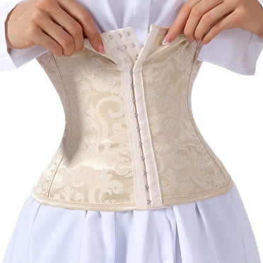 Women's Shapewear Corset Tops Lace Up Boned Bustier Waist Trainer Bodysuit for Everyday Wear with Comfortable Design