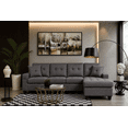 thumbnail image 2 of K-Living Newton Reversable Sectional in Grey Fabric with A Wireless Charger and Built-In USB/C Port, 2 of 6