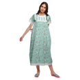 thumbnail image 4 of Moomaya Chemise de Nuit à Col Marin en Coton Imprimé pour Femmes, Boutonnée, 4 of 5