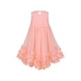 thumbnail image 4 of Ensemble Robe Fille Sac à Main Rose Blush Taille Haute Fleur 3D Sans Manches 7 Ans, 4 of 6