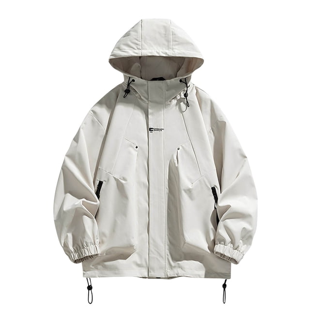 Styesk Jackets for Men Men's Spring And Charge Coat Thin Outdoor Mountaineering And Riding Windproof Work Coat