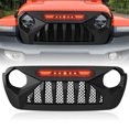 thumbnail image 1 of AMERICAN MODIFIED Demon Grille w/Red Lights for 18-21 Wrangler/Gladiator, 1 of 8