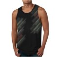 thumbnail image 1 of Qertyioot Gilet d'Été Ample pour Hommes, Imprimé Sport, Col Rond, Mode Décontractée, 1 of 4