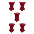 thumbnail image 2 of Wweixi Versatile Elastic Cocktail Table Set Fitting For Any Occasion Environmentally Friendly Polyester red 5Set, 2 of 6