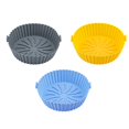 thumbnail image 3 of 2 Pcs Doublures en Silicone pour Friteuse à Air Chaud Réutilisables Panier de Remplacement pour Friteuse à Air pour Cuisine (Jaune), 3 of 9