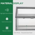 thumbnail image 4 of Outsunny Wooden Cold Frame Greenhouse, Portable Raised Planter, Grey, 4 of 10