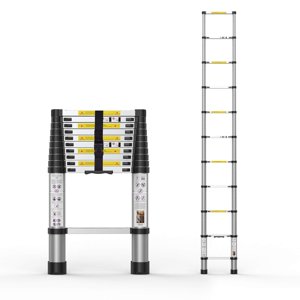 Échelle d'extension télescoping 10.5FT Échelles télescopiques en aluminium avec sac de transport pour usage intérieur extérieur