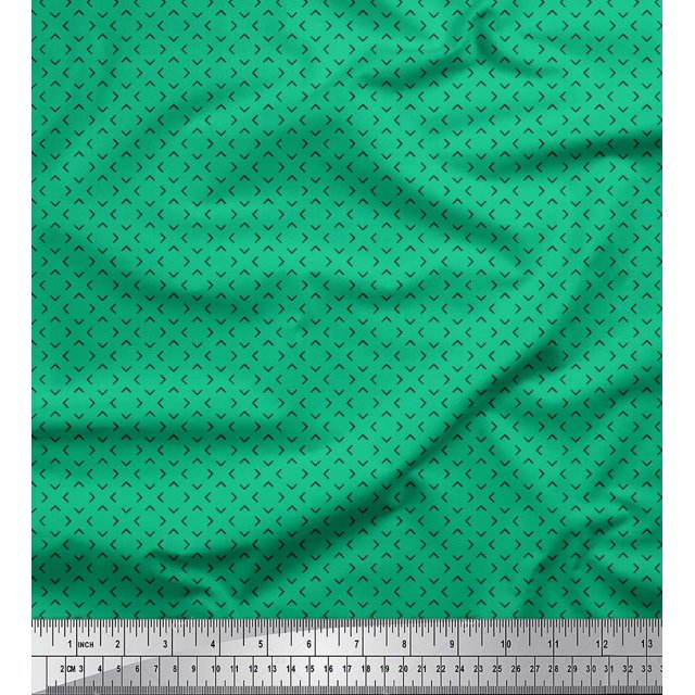 Soimoi Poly Georgette Fabric Arrow Small Decor Fabric Printed Yard 42 Inch Wide