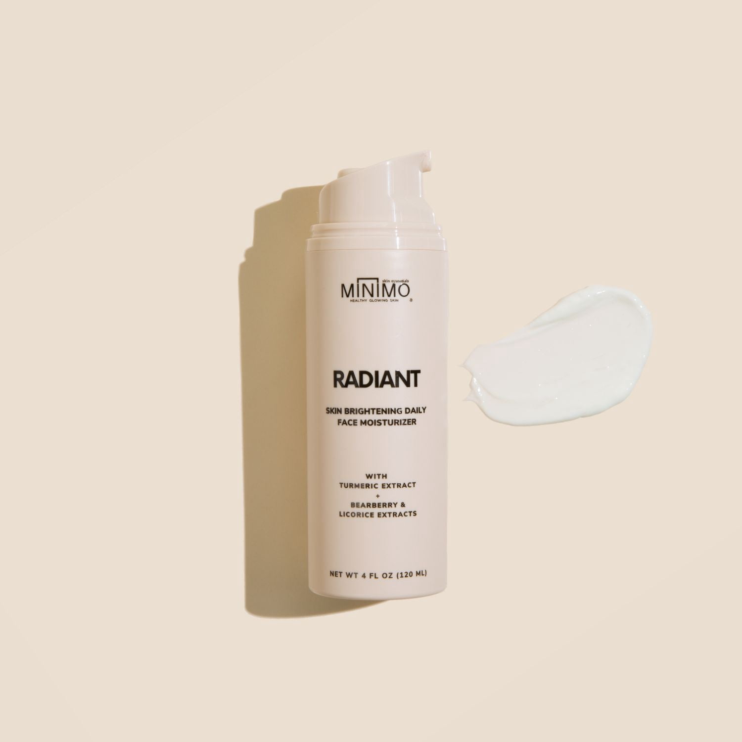 Minimo Radiant Skin Brightening Face Moisturizer Fragrance Free for Sensitive Skin (4 oz)