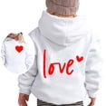 thumbnail image 1 of FAOWME Sweat à Capuche à Manches Longues pour Enfants Imprimé Lettre Léger Blanc 9-10 Ans, 1 of 6