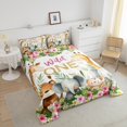 thumbnail image 4 of Erosebridal Cartoon Animals Bedding Queen Comforter Set, Botanical Floral Down Comforter, Wildlife Theme Decor, Reversible, 4 of 7