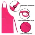 thumbnail image 4 of TOPTIE Kids Apron and Chef Hat Set, Adjustable Cotton Child Cooking Kitchen Apron, S-XXL-Hot Pink-XL, 4 of 8