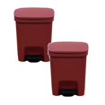 thumbnail image 1 of Oleegame 2PC Trashcans For Bedroom 10L Gallon Trash Can Plastic Step On Kitchen Trash Can Black Compost Bathroom Trash Garbage Can Kitchen Trash Red, 1 of 8