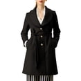 thumbnail image 1 of INSPIRE CHIC Manteau Trench Long pour Femme, Mignon, à Col Rabattu, à Simple Boutonnage, avec Ceinture, 1 of 6