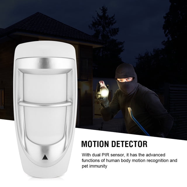 Outdoor Wired Motion Detector, Waterproof Dual PIR Home Security Driveway Motion Sensor Detector 6.7 X 3.1 X 2.5in