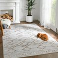 thumbnail image 1 of Rugking Area Rug 5X7 Kitchen Soft Rug Indoor Mat Geometric Print Floor Cover Thin Modern Carpet Doormat Non Slip Rugs for Living Bedroom Dining Room Taupe, 1 of 6